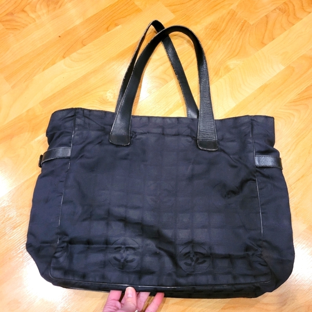 Chanel Travel Line Tote Black Authentic